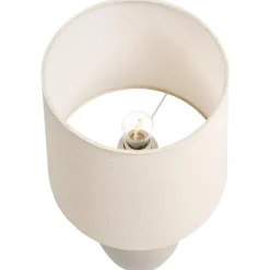DEDURU - Tafellamp - Beige - Keramiek