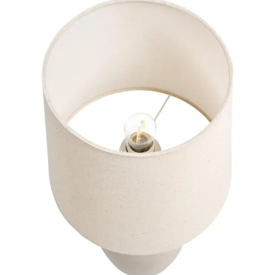 DEDURU - Tafellamp - Beige - Keramiek