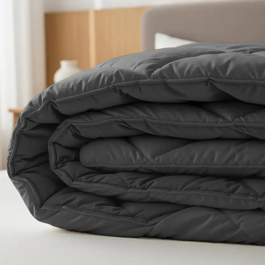 Dekbed zonder Overtrek Diamond 240x200 – Met Kussenslopen – Wasbaar – Antraciet