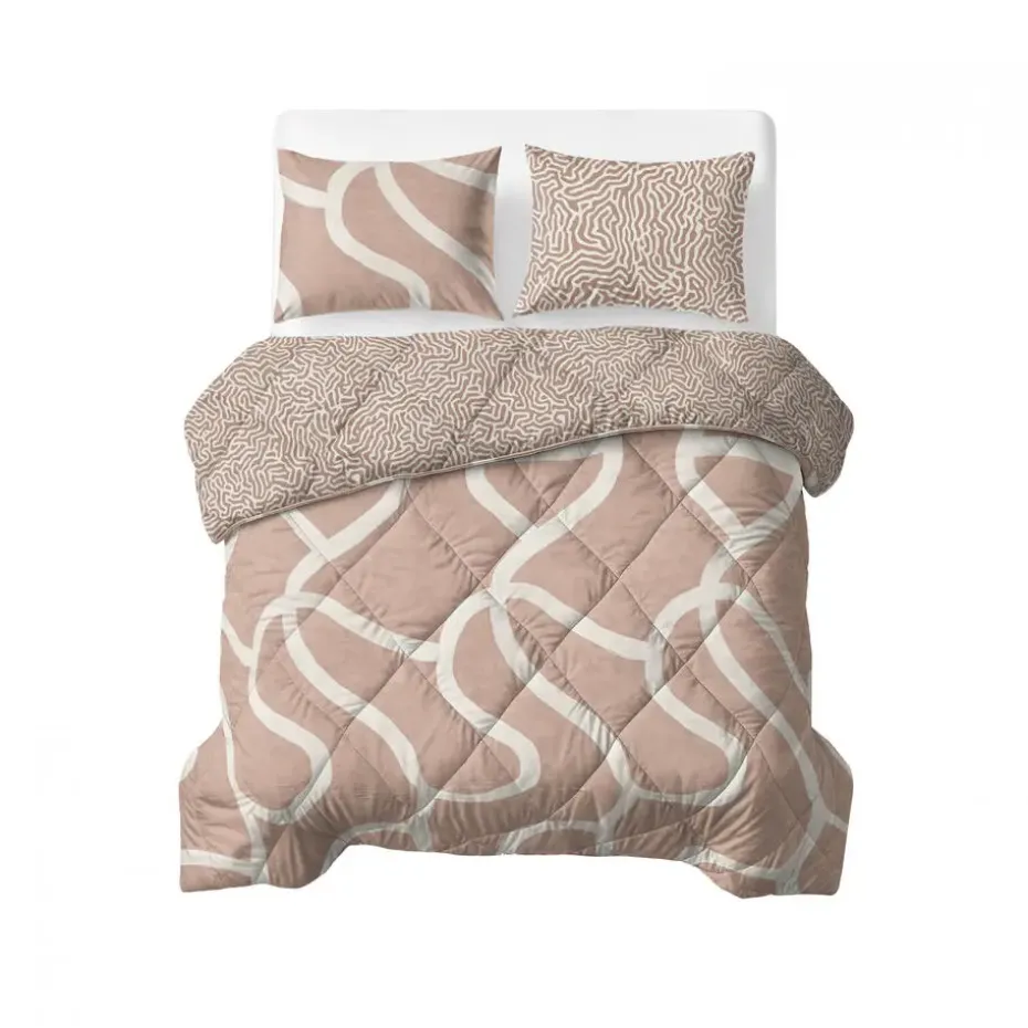 Dekbed zonder Overtrek Shapes 240x220 – Zacht & Wasbaar – Incl. 2 Kussenslopen