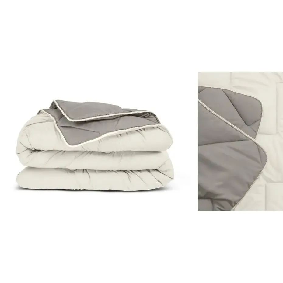 Dekbed zonder Overtrek 200x200 – Incl. Kussenslopen – Wasbaar – Crème/Kaki