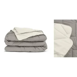 Dekbed zonder Overtrek 200x200 – Incl. Kussenslopen – Wasbaar – Crème/Kaki