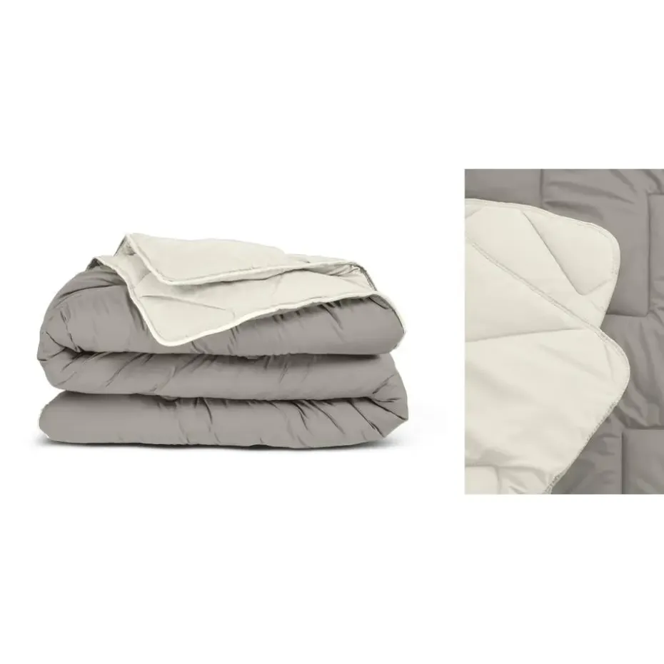 Dekbed zonder Overtrek 200x200 – Incl. Kussenslopen – Wasbaar – Crème/Kaki