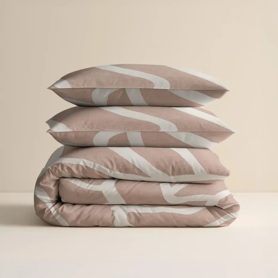 Dekbedovertrek Clay Contours 240x220 – Zacht Katoen – Incl. 2 Kussenslopen