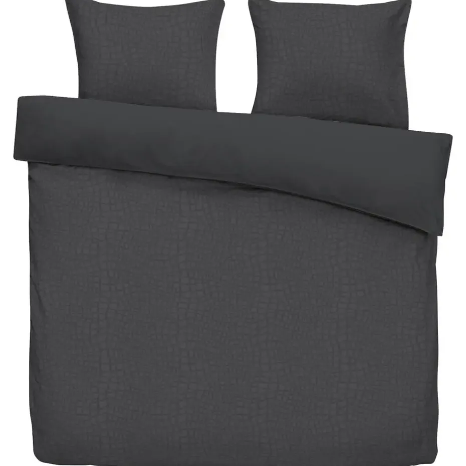 Dekbedovertrek Cozy Contour - antraciet - 240x220 cm