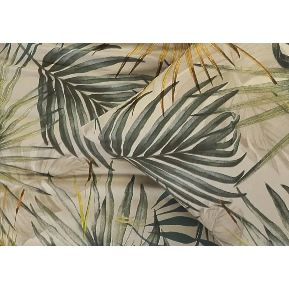 Dekbedovertrek Fenna - zand/groen 200x220 cm