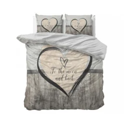 Dekbedovertrek Love to the Moon 200x220 – Zacht & Ademend – Incl. 2 Kussenslopen