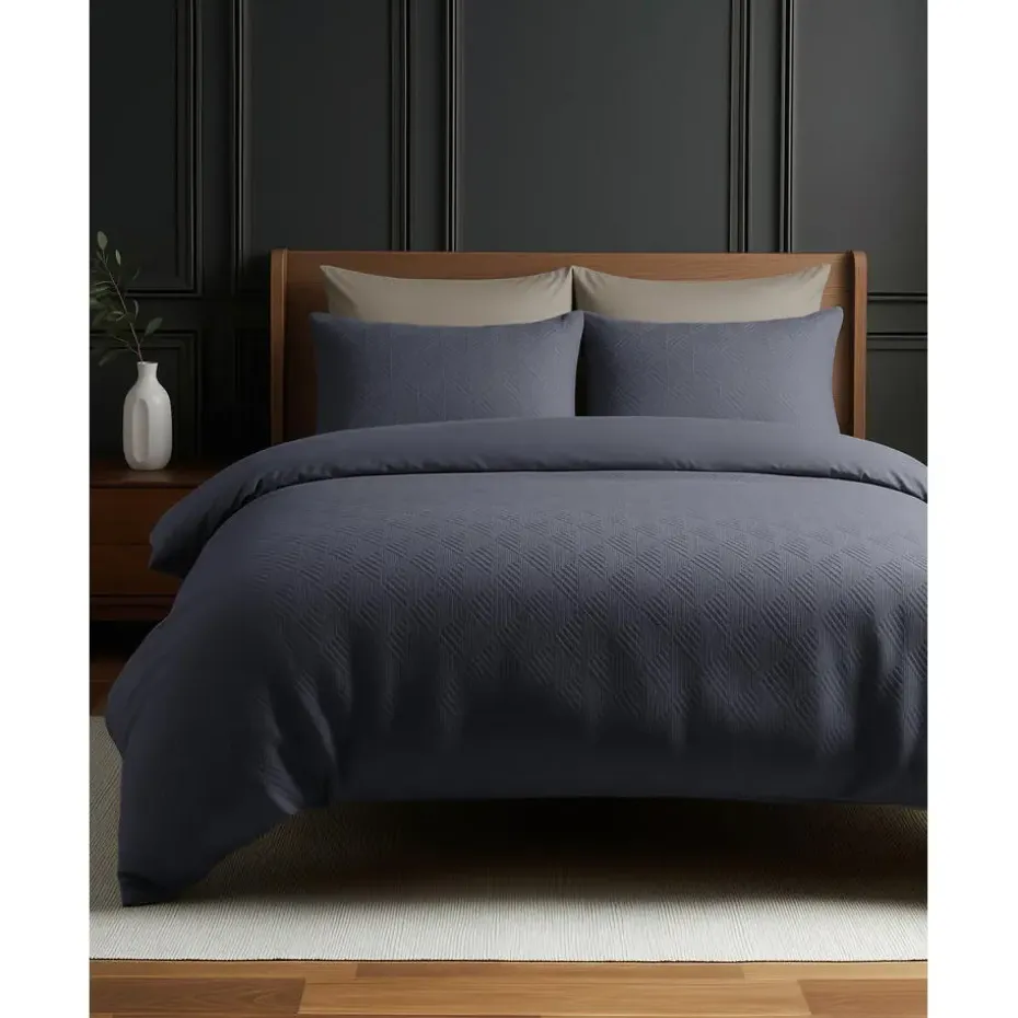 Dekbedovertrek Milano 240x220 – Fluweelzacht Uni Design – Antraciet