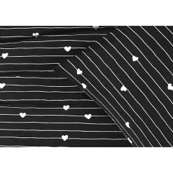 Dekbedovertrek Milou - zwart/wit - 240x220 cm