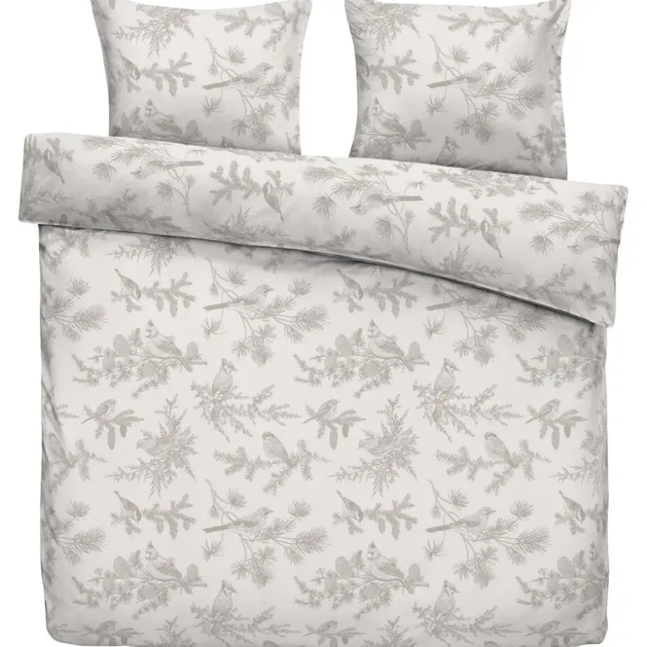 Dekbedovertrek Noalyn - off-white/taupe - 200x200/220 cm
