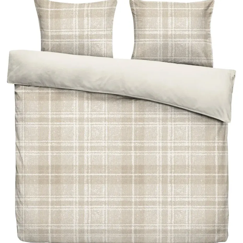 Dekbedovertrek Philip - zand/taupe - 200x200/220 cm