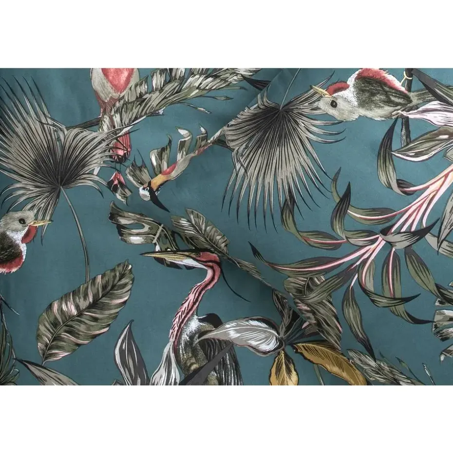 Dekbedovertrek Sophia bloemen - blauw - 140x200/220 cm