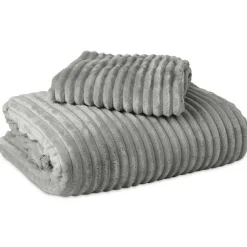 Dekbedovertrek Teddy Rib 200x220 – Fluweelzacht & Knus Design - Grijs