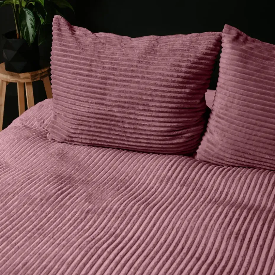 Dekbedovertrek Teddy Rib 240x220 – Fluweelzacht & Knus Design - Roze