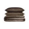 Dekbedovertrek Velvet Cartier 240x220 – Fluweelzacht Uni Design – Taupe