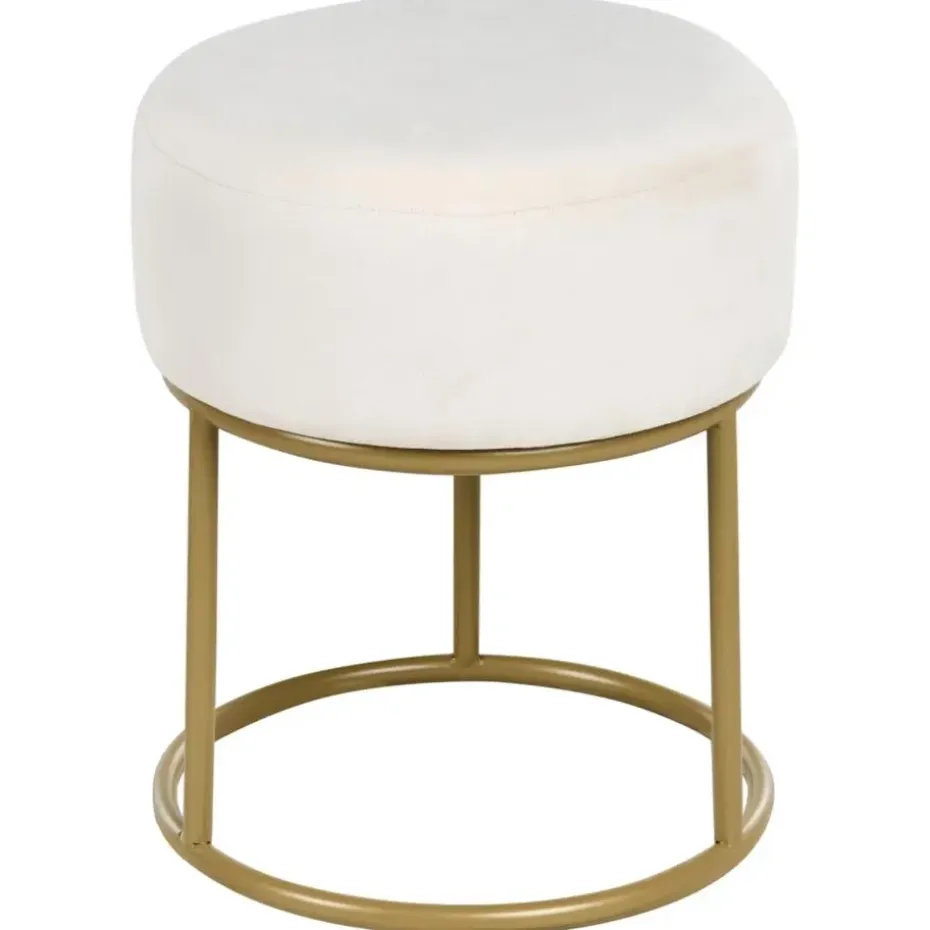 DELCO - Hocker - Off-white - Fluweel