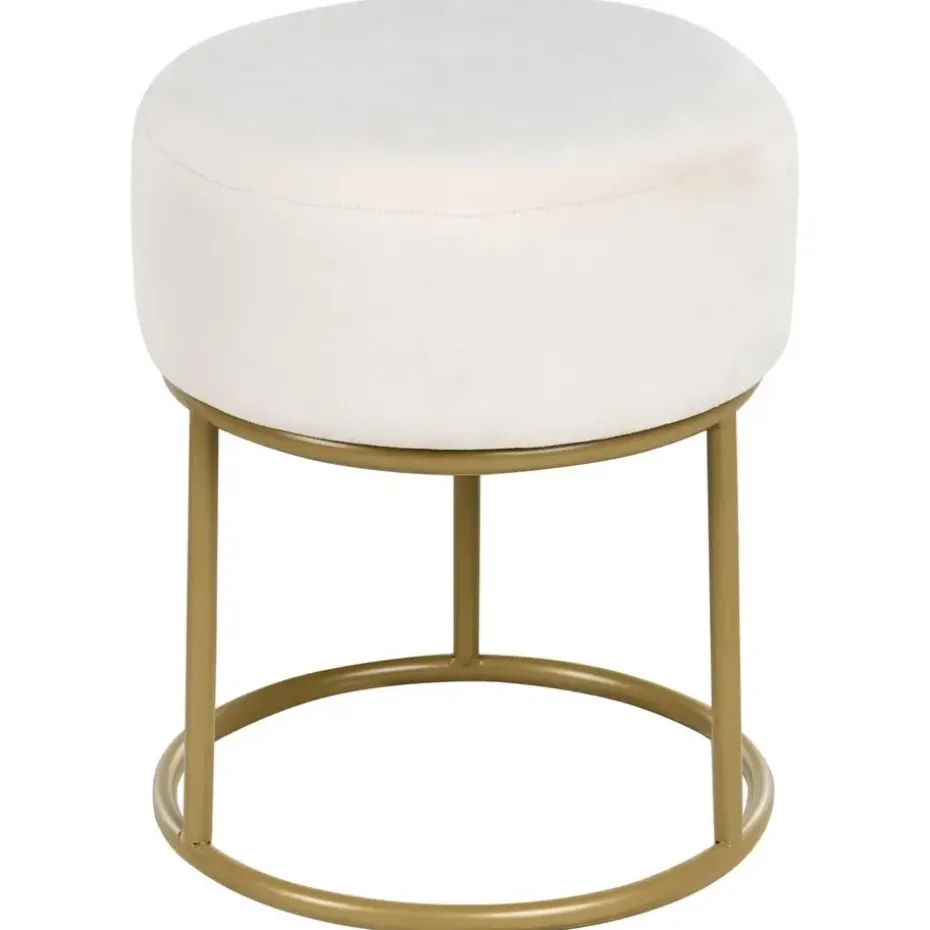 DELCO - Hocker - Off-white - Fluweel