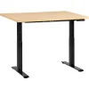 DESTINES - Elektr bureau - Zwart/Lichtbruin - 120 x 60 cm - Vezelplaat