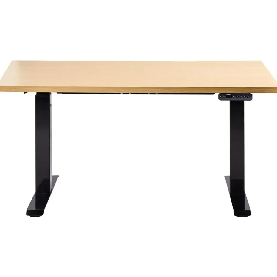 DESTINES - Elektr bureau - Zwart/Lichtbruin - 120 x 60 cm - Vezelplaat