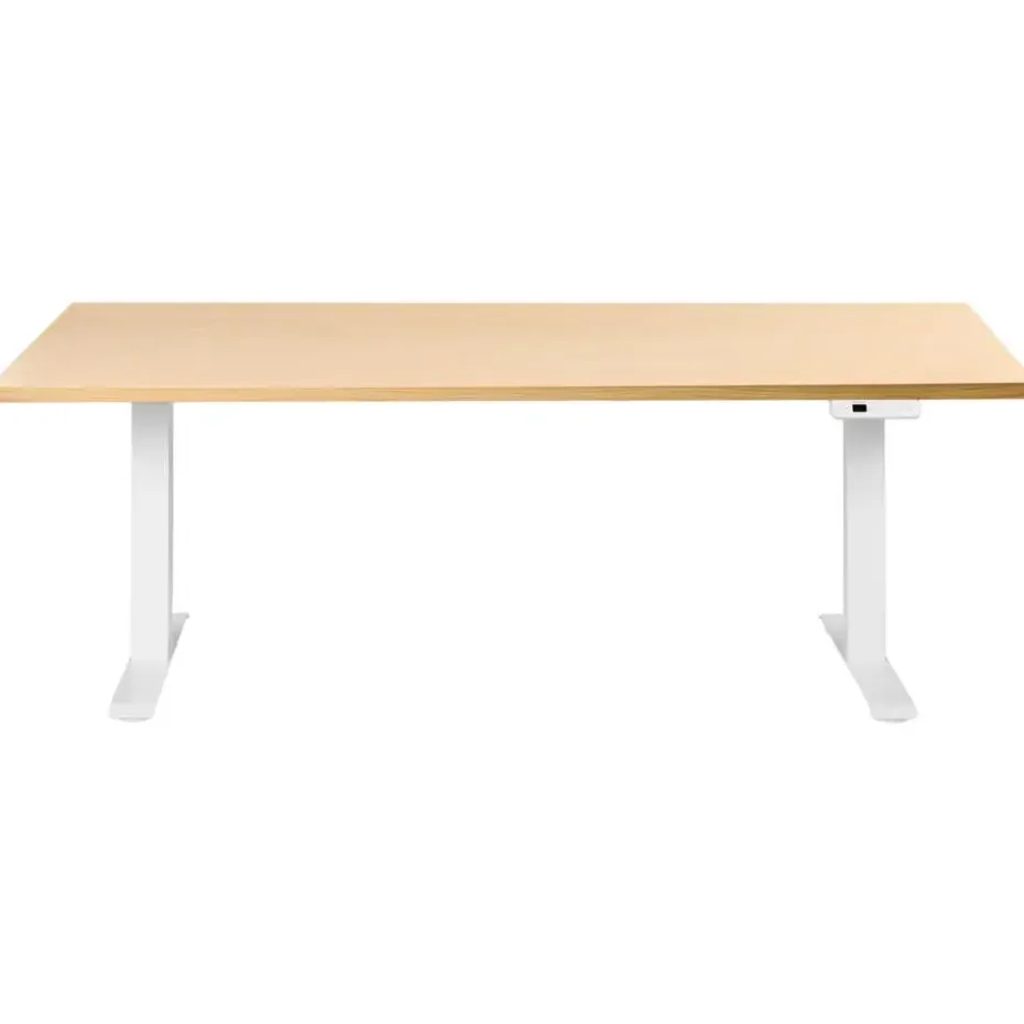 DESTINES - Elektr bureau - Wit/Lichtbruin - 180 x 72 cm - Vezelplaat