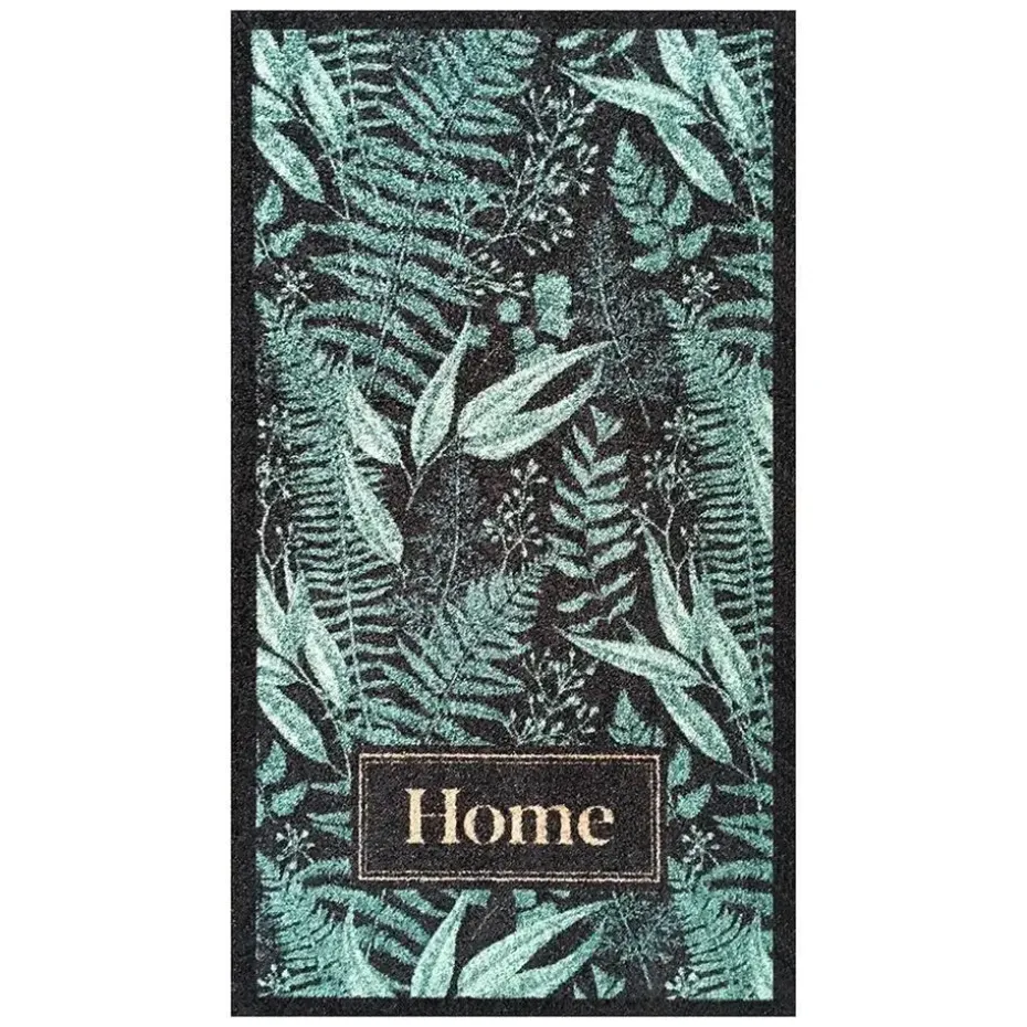 Deurmat Forest Leaves groen - 66x120 cm
