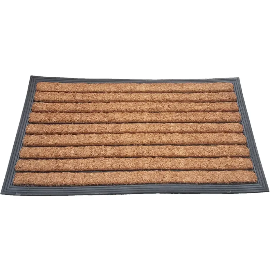 Deurmat rubber/kokos 40x70 cm - Streep