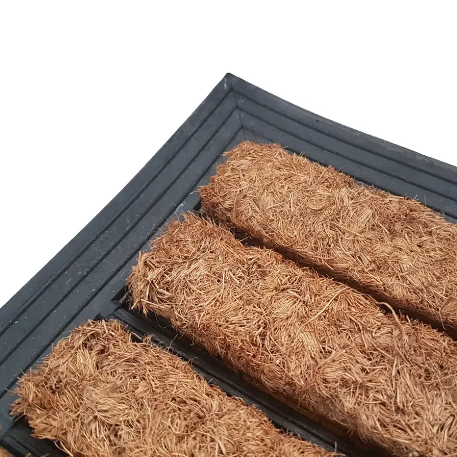 Deurmat rubber/kokos 40x70 cm - Streep