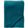 DEX - plaid 130x160 cm - fleece deken - zacht en dun - Deep Lake - blauw