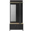 Diagone Entreekast Store - Incl stang en spiegel - 190 cm hoog - Zwart