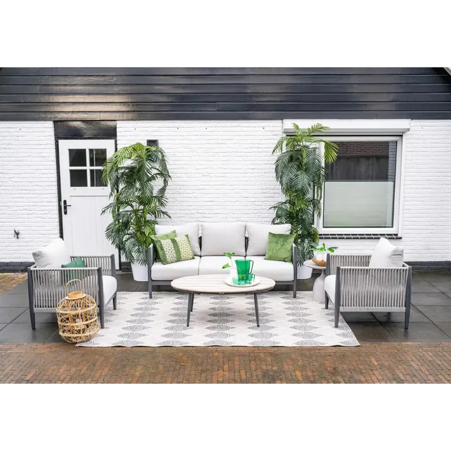 Diamo loungeset - 3-delig - carbon black - grey sand - valley sand