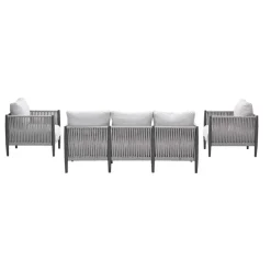 Diamo loungeset - 3-delig - carbon black - grey sand - valley sand