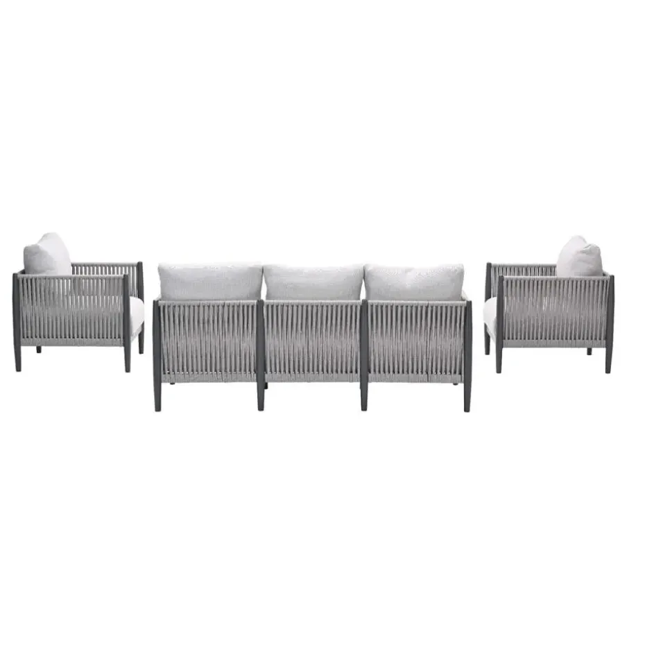 Diamo loungeset - 3-delig - carbon black - grey sand - valley sand