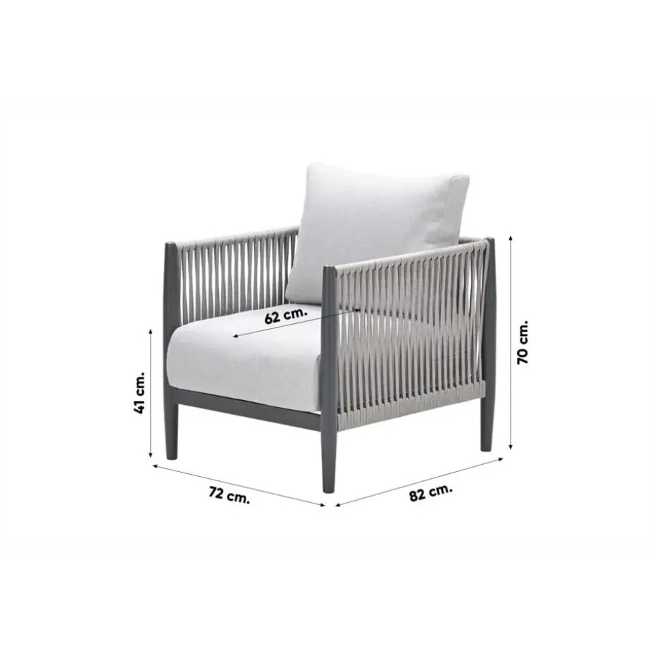 Diamo loungeset - 3-delig - carbon black - grey sand - valley sand