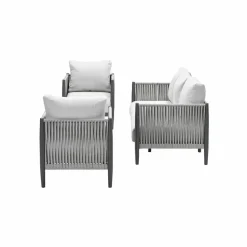 Diamo loungeset - 3-delig - carbon black - grey sand - valley sand