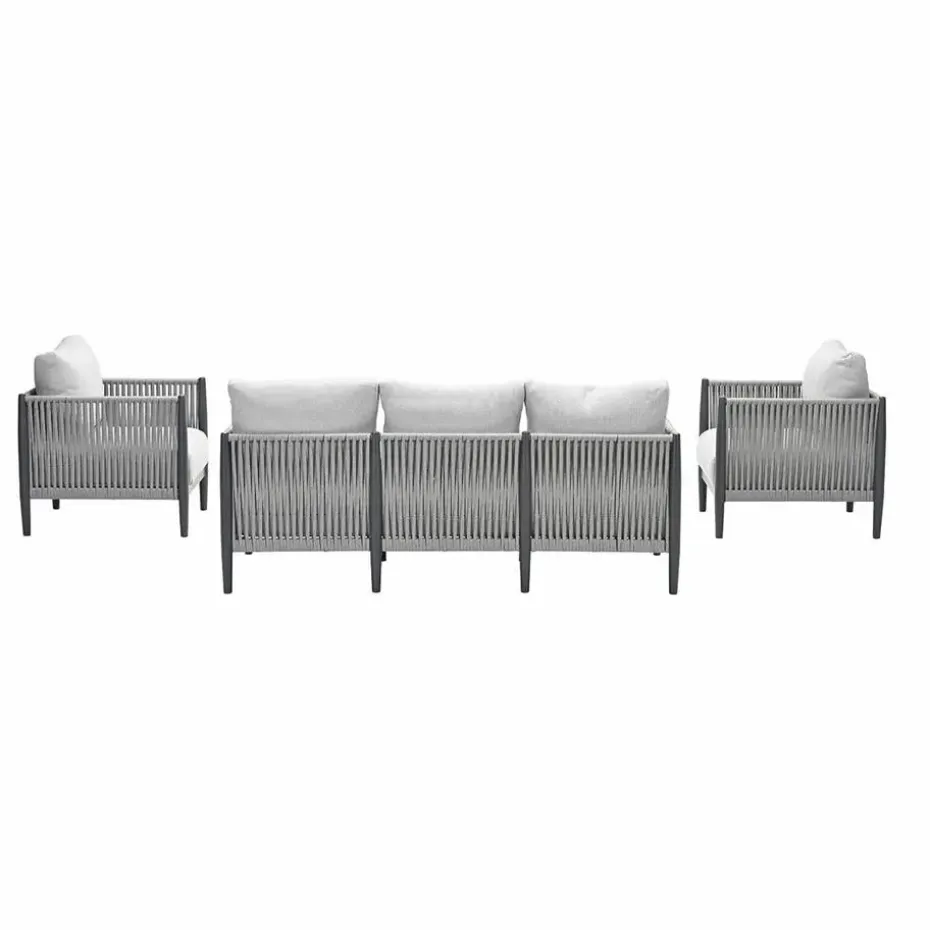 Diamo loungeset - 3-delig - carbon black - grey sand - valley sand
