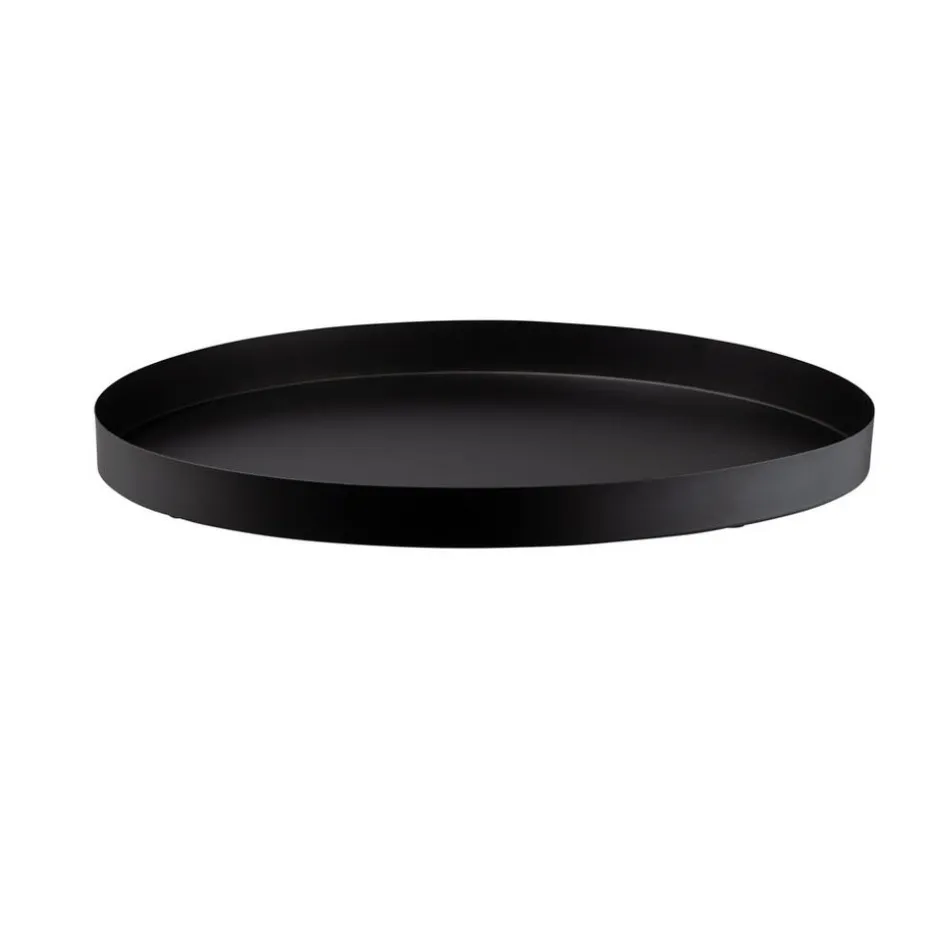 Dienblad Fenno - zwart - metaal - Ø52 cm