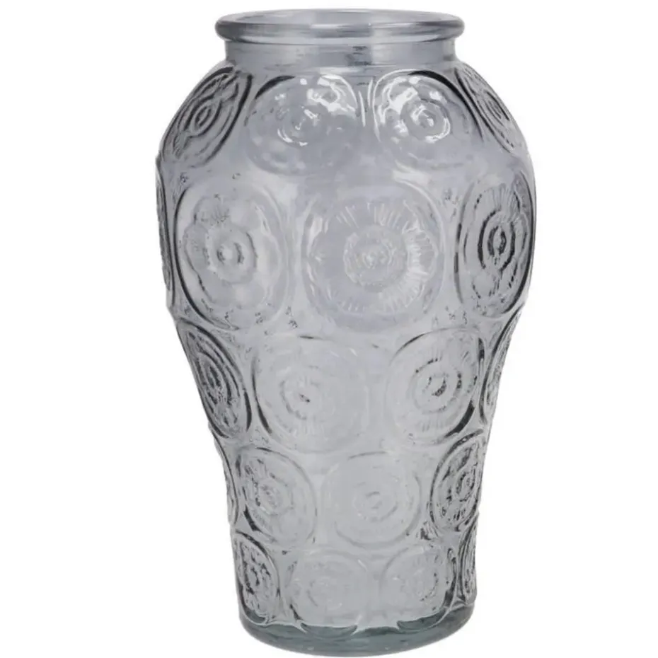 DK Design boeket vaas Circle - glas - lichtgrijs - 15 x 25 cm