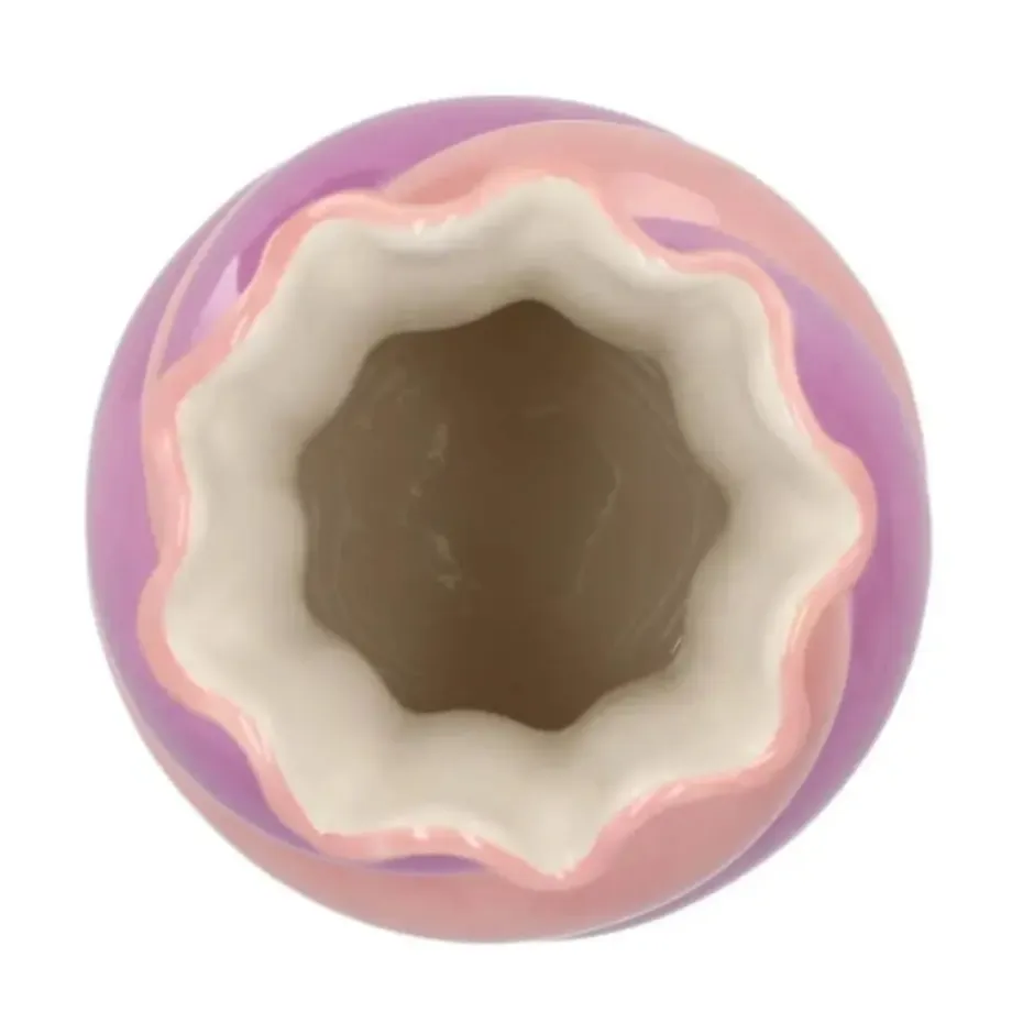 DK Design boeket vaas Sweety - keramiek - roze/paars - 15 x 30 cm