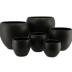 DK Design plantenpot - Vinci - zwart mat - D15 x H17 cm