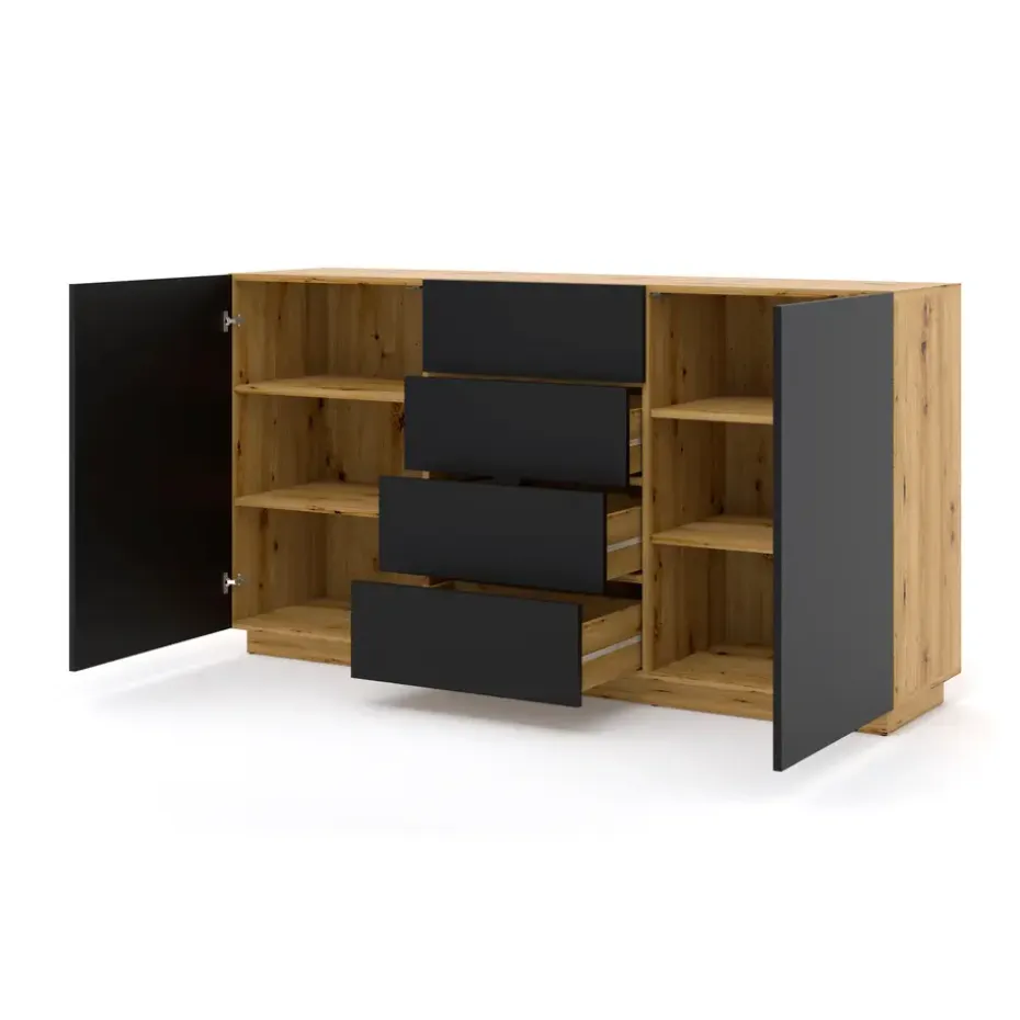 Dressoir Aura 89x164x41 Zwart