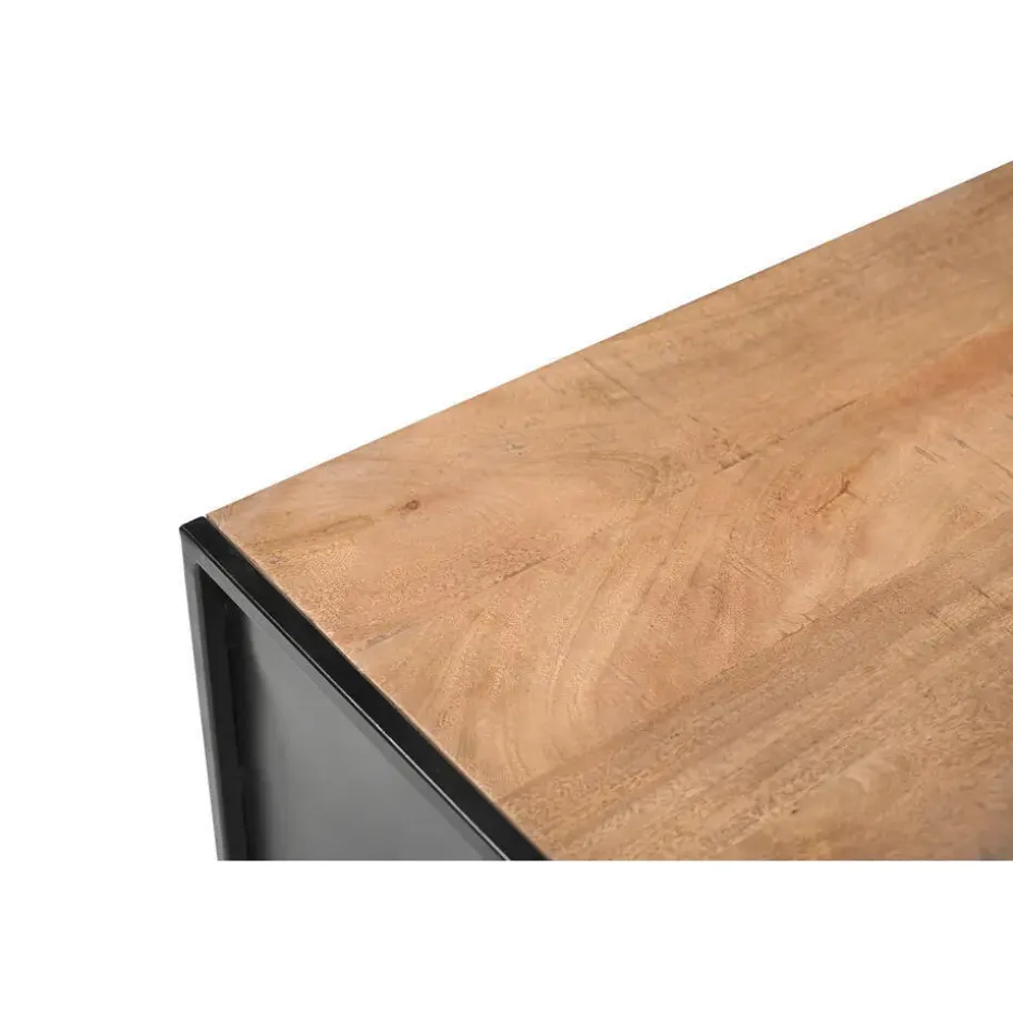 Dressoir Naturel Mangohout - Metaal - 150x40x80cm - Elin