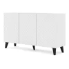 Dressoir Ravenna PC 150 3D glanzend wit (fronten) deuren gefreesd
