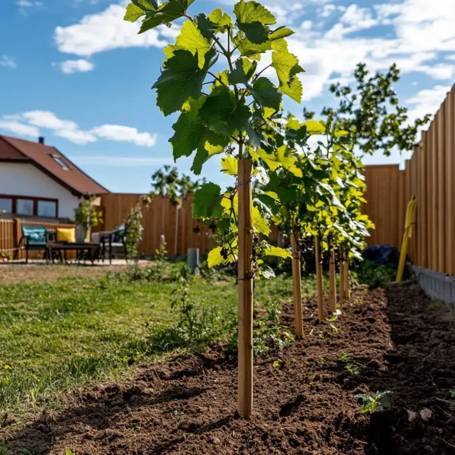 Druivenplant - Set van 3 - Vitis vinifera 'Chardonnay' - Hoogte 25-40cm - ⌀9cm