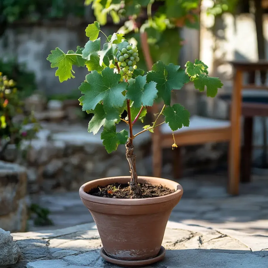 Druivenplant - Set van 3 - Vitis vinifera 'Chardonnay' - Hoogte 25-40cm - ⌀9cm