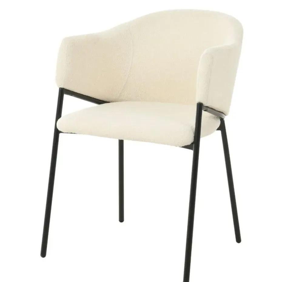 DS4U - Elza eetkamerstoel boucle wit