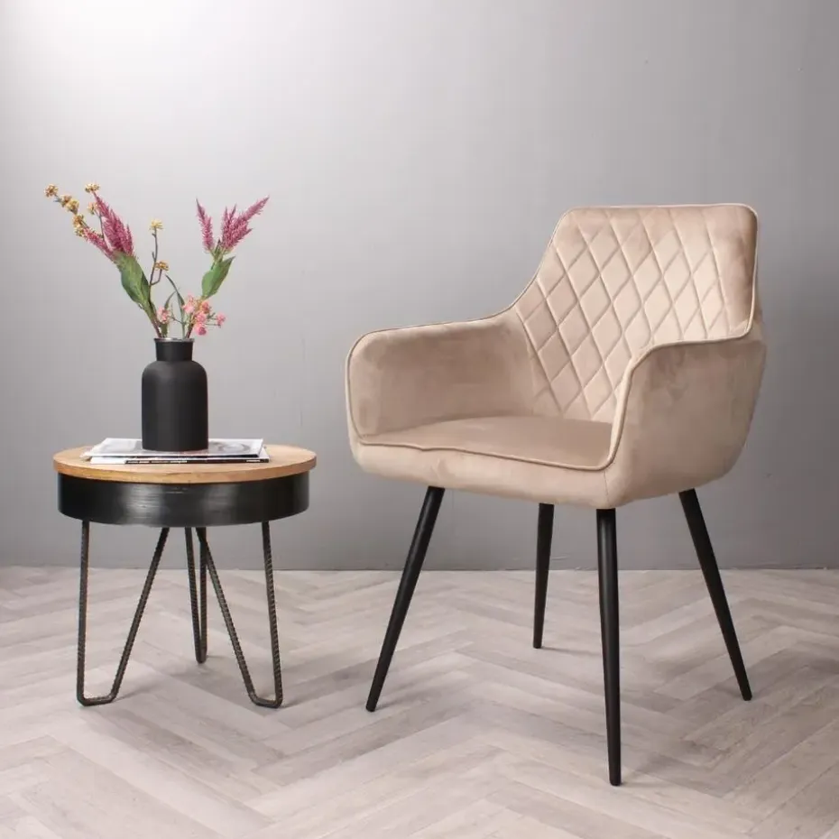 DS4U - Ravi 3.0 eetkamerstoel velours - champagne