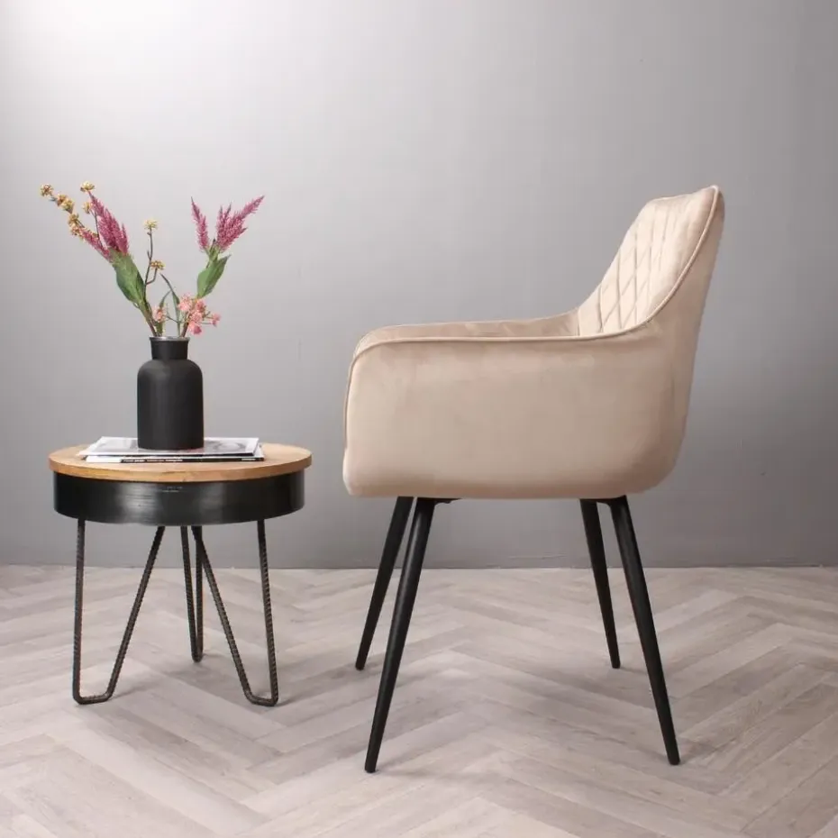 DS4U - Ravi 3.0 eetkamerstoel velours - champagne