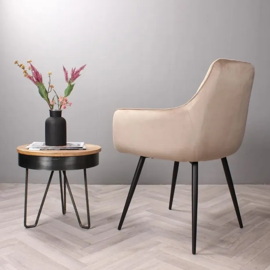 DS4U - Ravi 3.0 eetkamerstoel velours - champagne