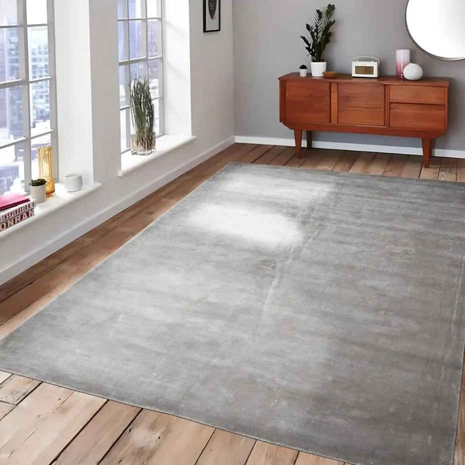 Dutch Lifestyle - Viscose - Vloerkleed - 195x300cm - Grijs
