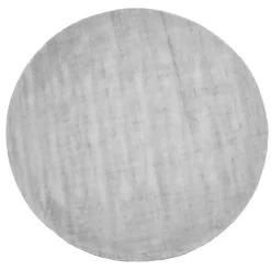 Dutch Lifestyle - Viscose - Vloerkleed - 115cm rond - Grijs
